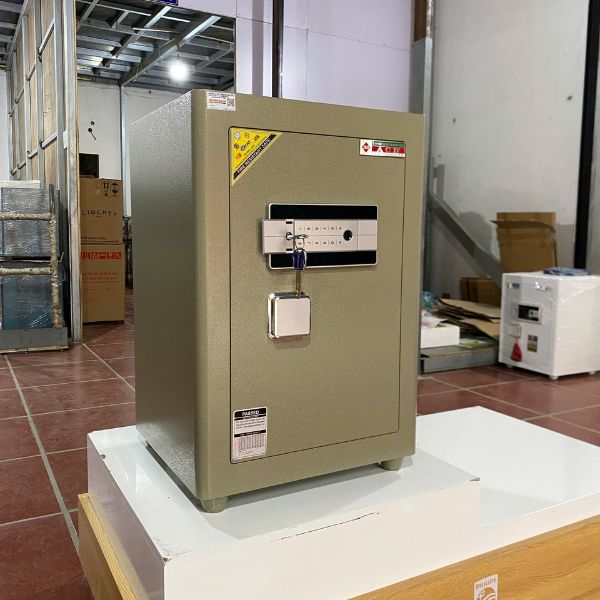 Két sắt Ngân Hàng ACB82 màu vàng thực tế