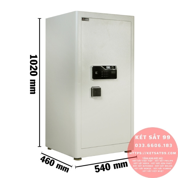 Két sắt Bokee BK100 Face ID trắng