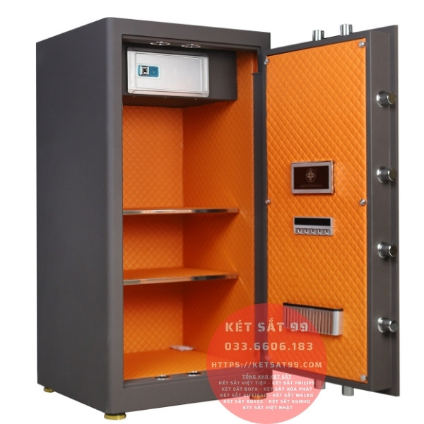 Két sắt Bokee BK100 Face ID Nâu Cafe