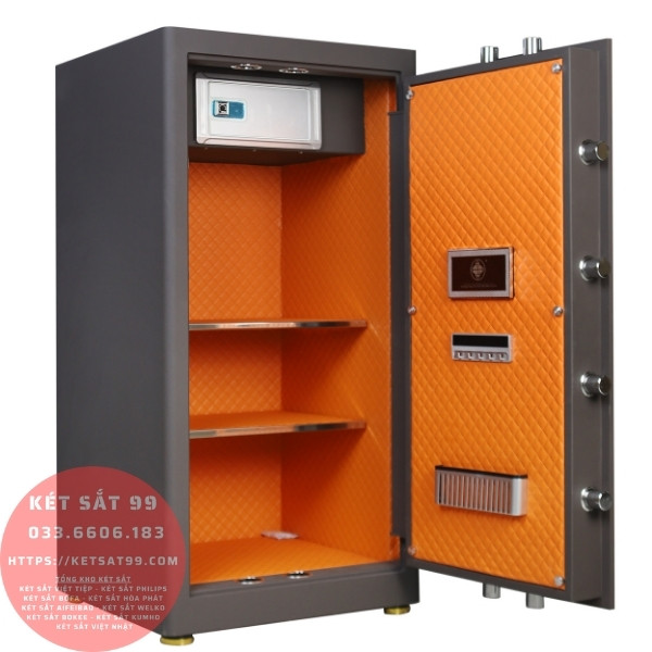 Két sắt Bokee BK100 Face ID Nâu Cafe