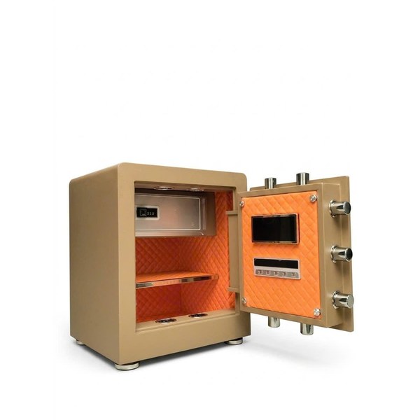 Két sắt Bokee BK-45B màu vàng khóa két