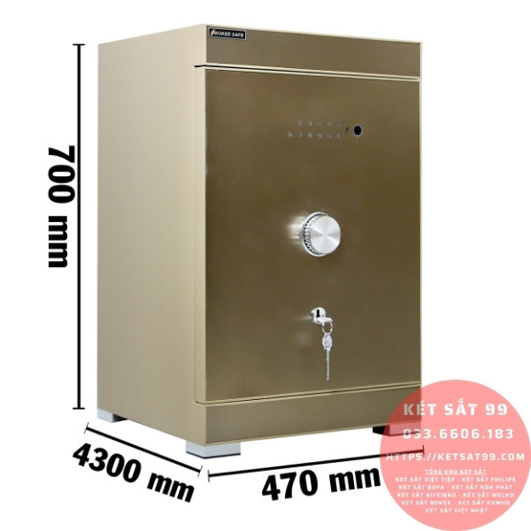 Két sắt Bokee BK-68H màu gold