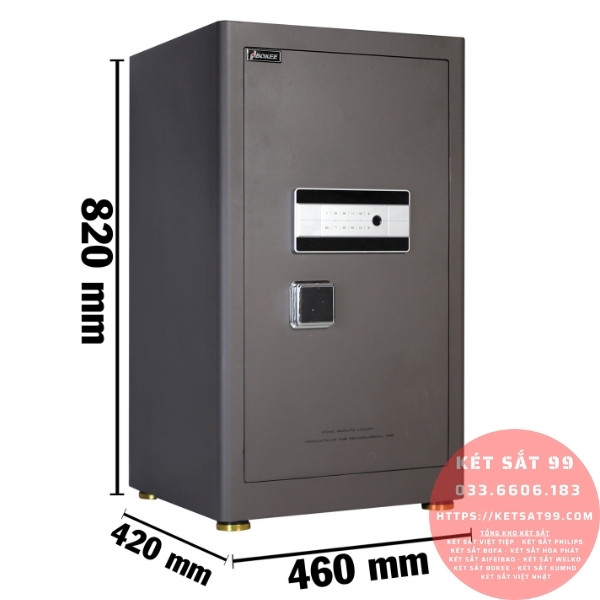 Két sắt Bokee BK80A1 nâu cafe