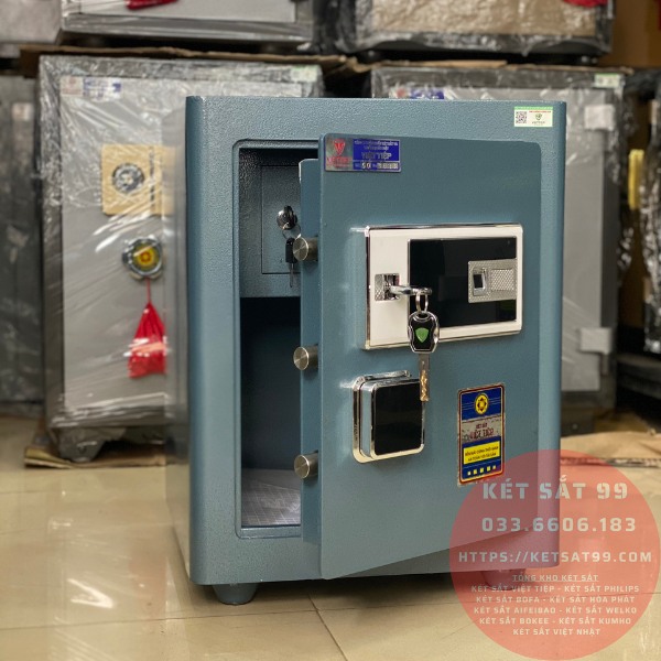 Két sắt việt tiệp BO50FE Luxury màu xanh