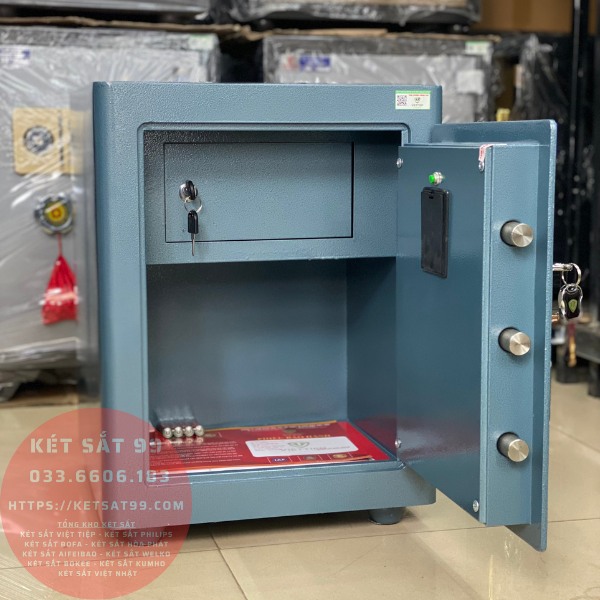 Két sắt việt tiệp BO50FE Luxury màu xanh