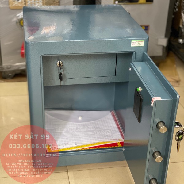 Két sắt việt tiệp BO50FE Luxury màu xanh