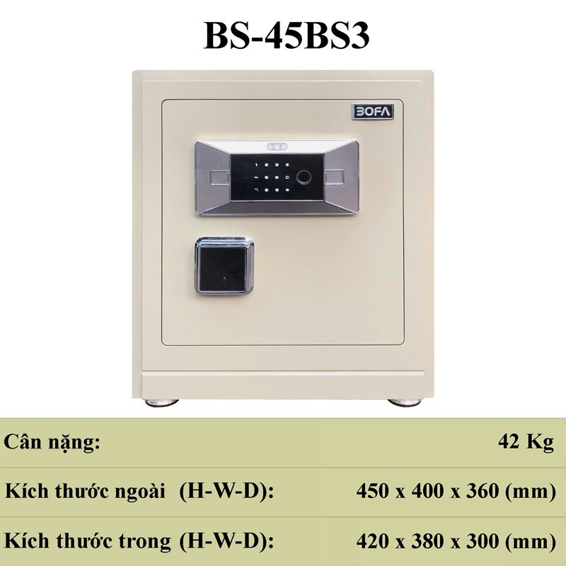 Két sắt Bofa model BS-45BS3 góc nghiêng