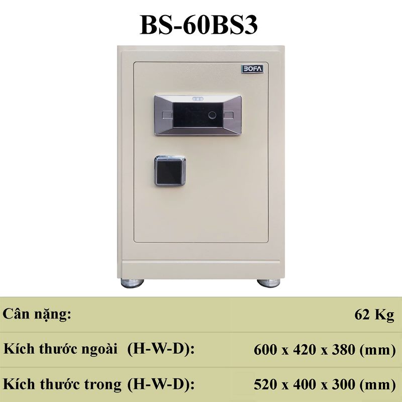 Két sắt Bofa model BS-60BS3 góc nghiêng