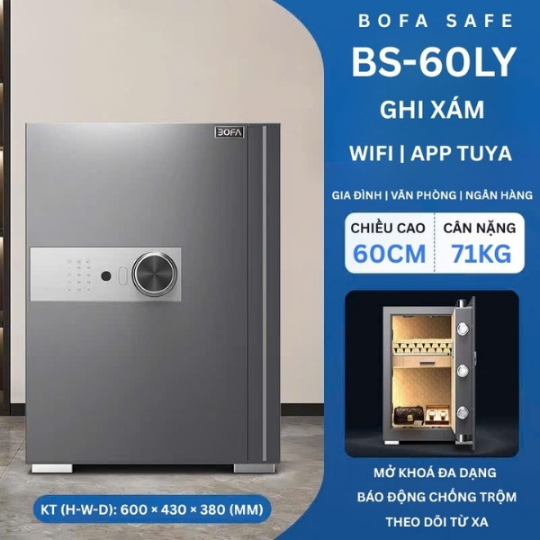 Két sắt bofa BS 60LY màu Xám
