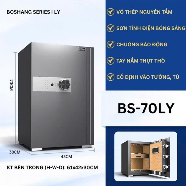 Két sắt bofa BS 70LY màu Xám