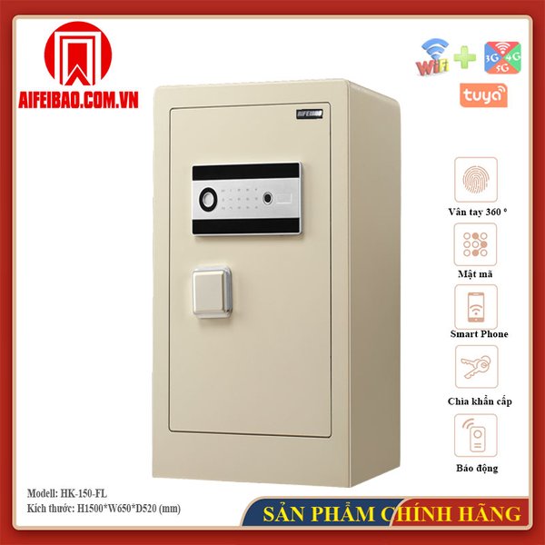 Két sắt thông minh Aifeibao HK-150-FL mặt bên