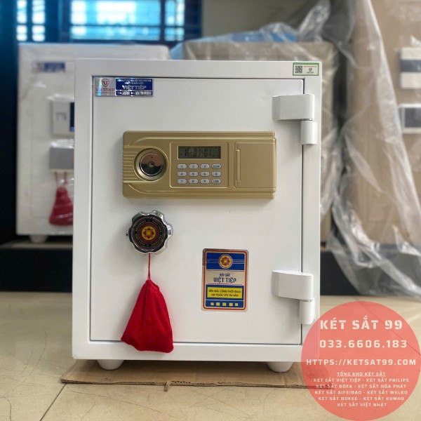 Két sắt việt tiệp K54E màu trắng khóa điện tử