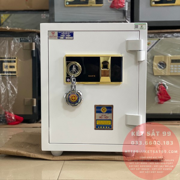 Két sắt việt tiệp K54VT màu trắng khóa vân tay