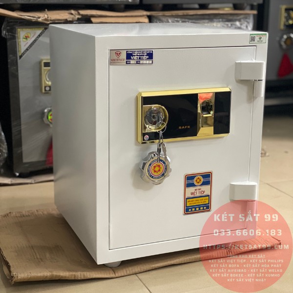 Két sắt việt tiệp K54VT màu trắng khóa vân tay