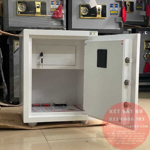 Két sắt việt tiệp K54VT màu trắng khóa vân tay