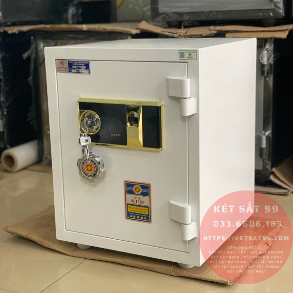 Két sắt việt tiệp K54VT màu trắng khóa vân tay