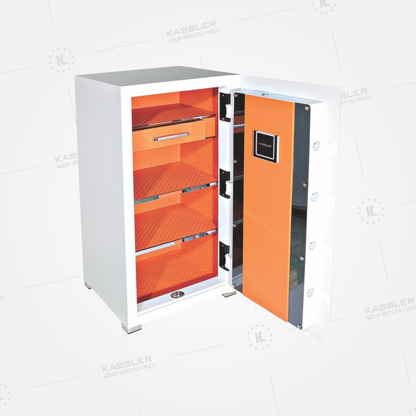 Két sắt Kassler KL-100H8 Trắng ngọc trai khóa két