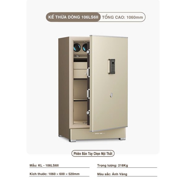 Két sắt Kassler KL-106LS6II VIP Gold Radiance mặt bên