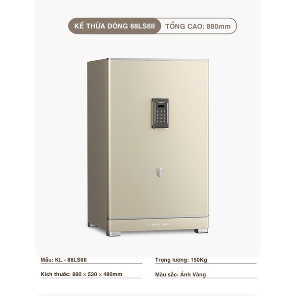 Két sắt Kassler KL-88LS6II VIP Gold Radiance bên trong