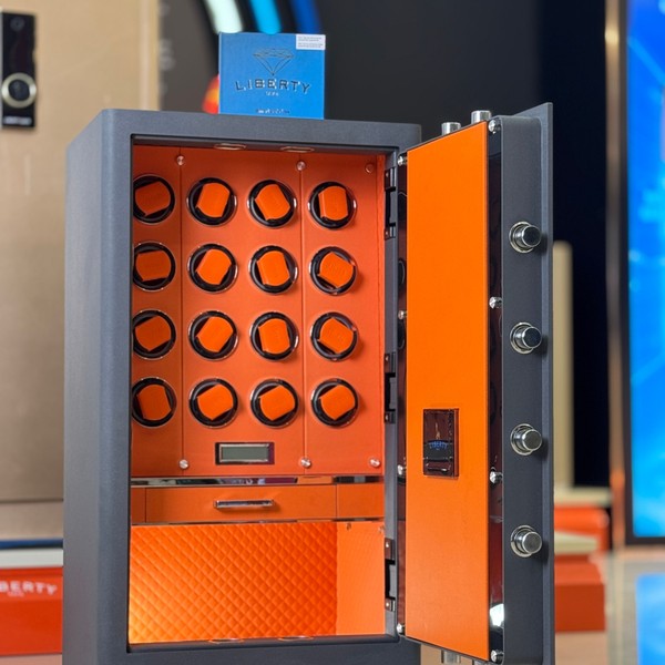 Két sắt đồng hồ Liberty LB1000 Pro 10 Watch Winder 2 ngăn kéo chính hãng tại Két Sắt 99