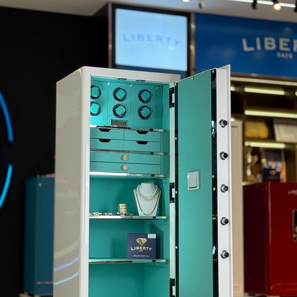 Két sắt đồng hồ Liberty LB1500 Pro 6 Watch Winder Tiffany bên trong