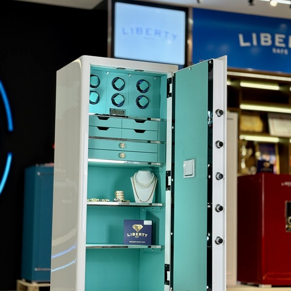Két sắt đồng hồ Liberty LB1500 Pro 6 Watch Winder Valis trắng ánh kim chính hãng giá tốt