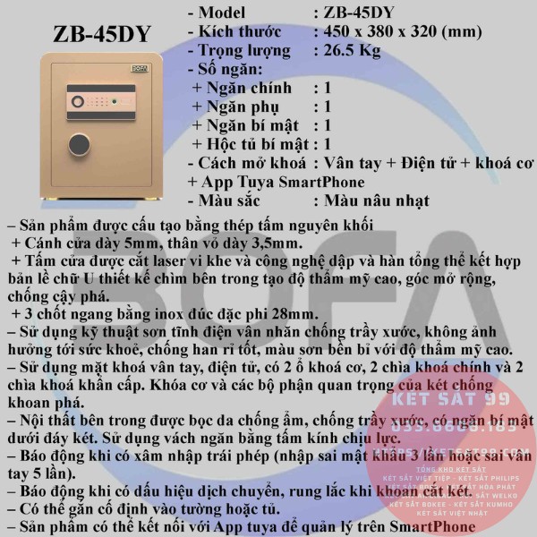 Két sắt bofa ZB-45DY